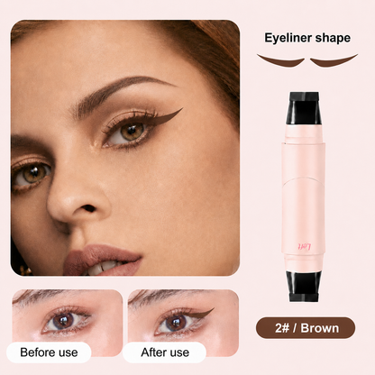 🔥Last Day-Buy 1 Get 1 Free🔥Rotating Waterproof Winged Eyeliner Stamp Pen
