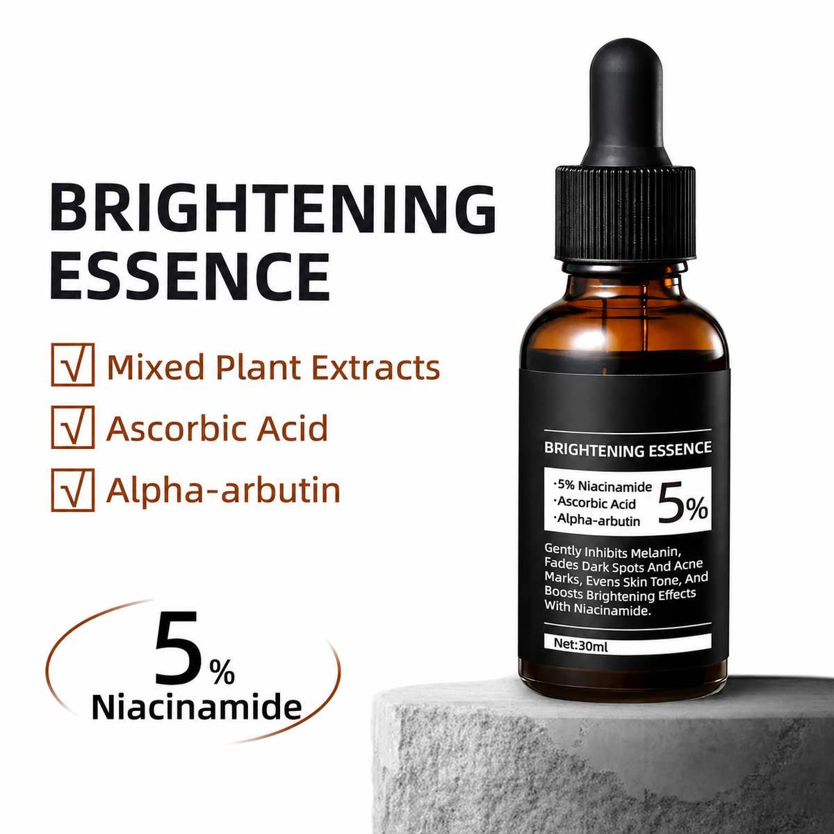 Last Day-Buy 1 Get 1 Free💙Niacinamide Brightening Essence, Inhibits Melanin, Reduces Acne Scars and Dark Spots, Whitening Serum