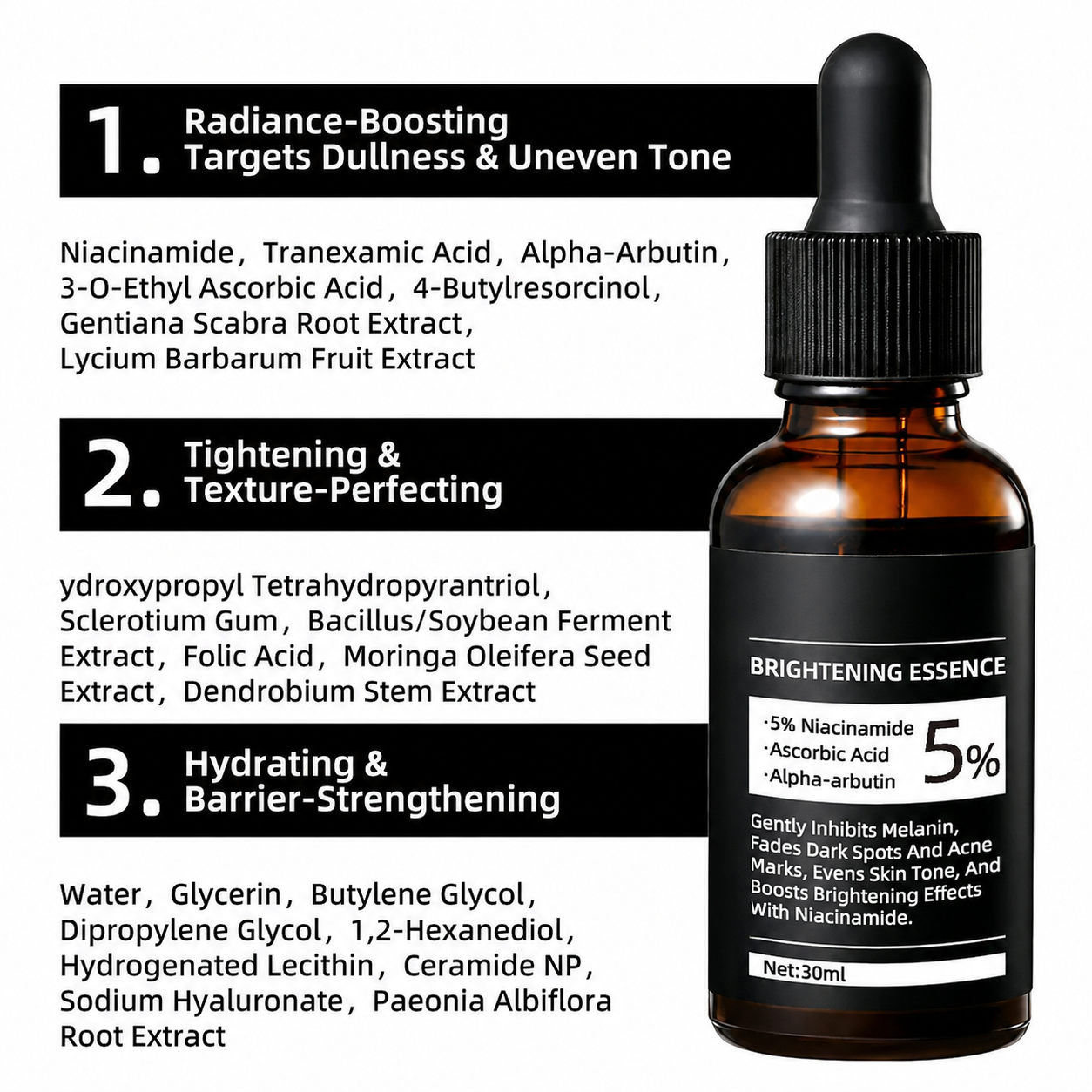 Last Day-Buy 1 Get 1 Free💙Niacinamide Brightening Essence, Inhibits Melanin, Reduces Acne Scars and Dark Spots, Whitening Serum