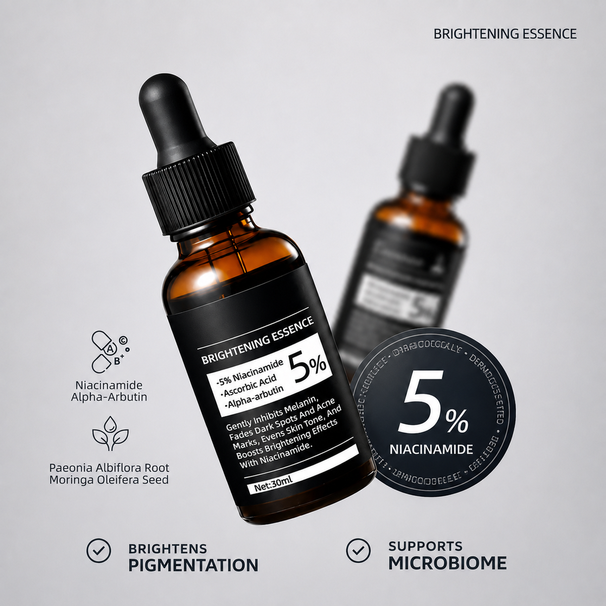 Last Day-Buy 1 Get 1 Free💙Niacinamide Brightening Essence, Inhibits Melanin, Reduces Acne Scars and Dark Spots, Whitening Serum