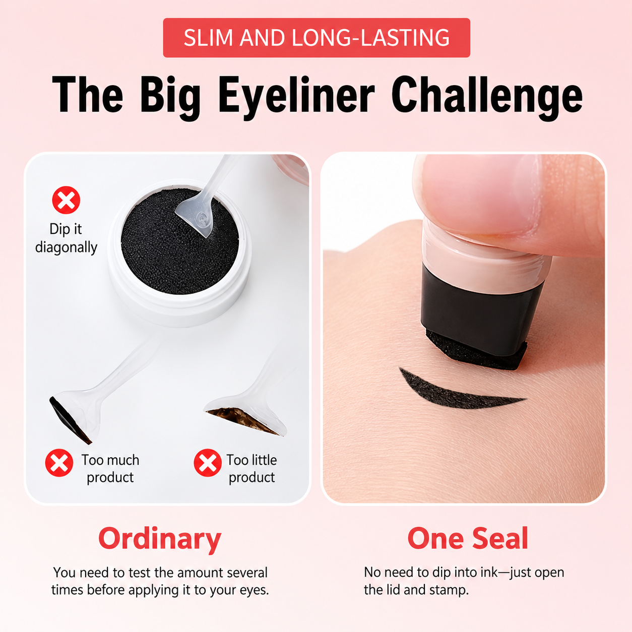 🔥Last Day-Buy 1 Get 1 Free🔥Rotating Waterproof Winged Eyeliner Stamp Pen