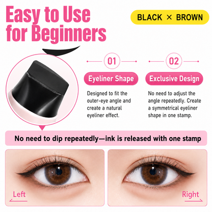 🔥Last Day-Buy 1 Get 1 Free🔥Rotating Waterproof Winged Eyeliner Stamp Pen